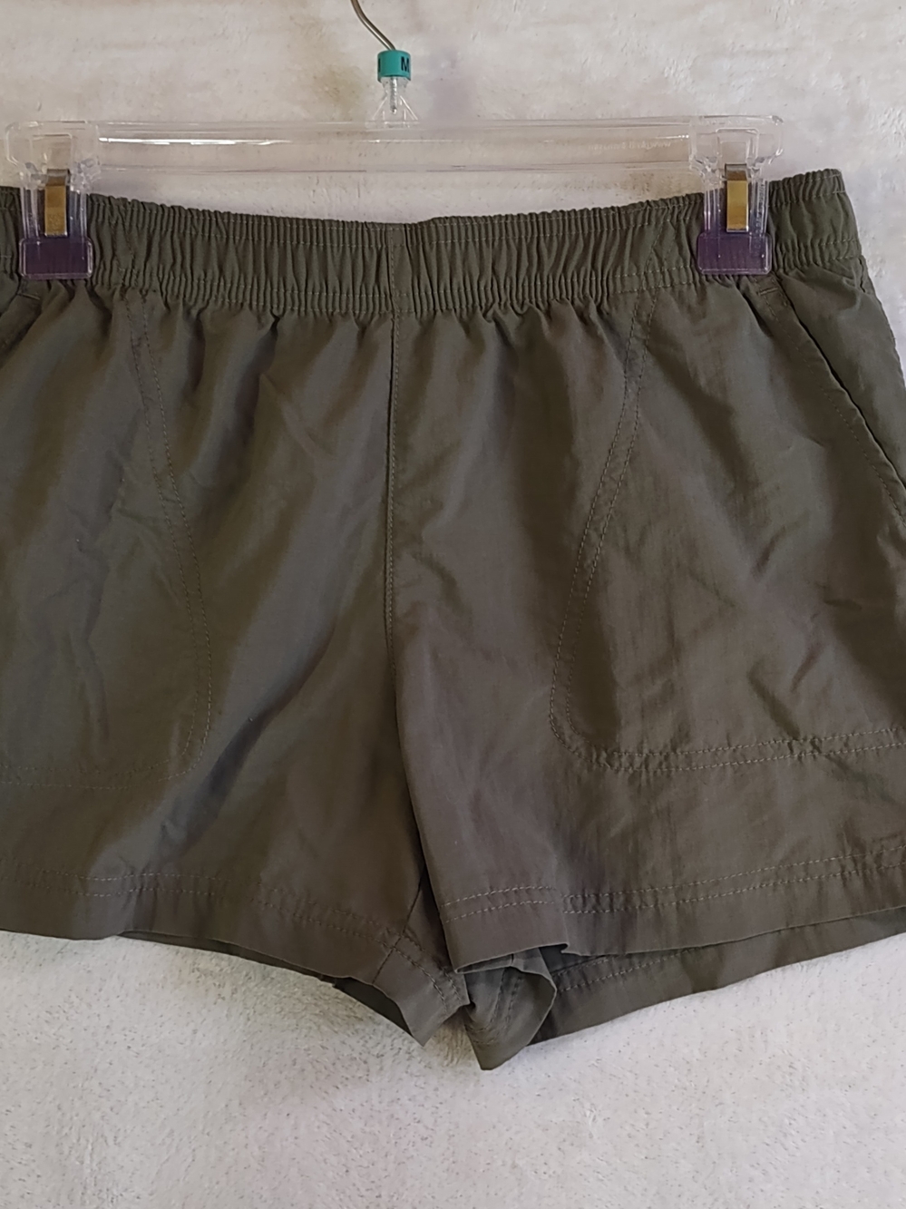 Columbia Olive Green Outdoor Elastic Waist Shorts